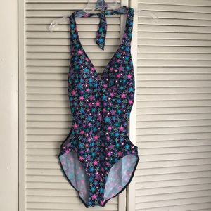 Kaligurlz halter star swimsuit w cut out sides